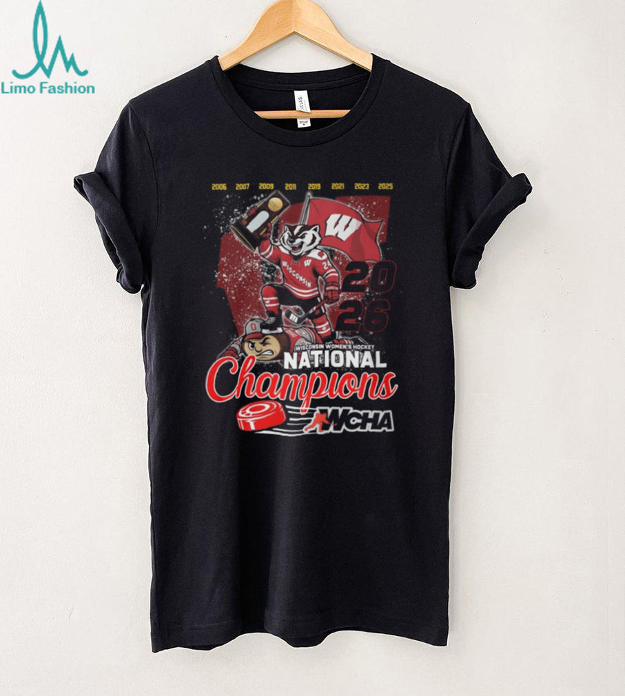 Wisconsin Women’s Hockey 2026 National Champions WCHA T Shirt