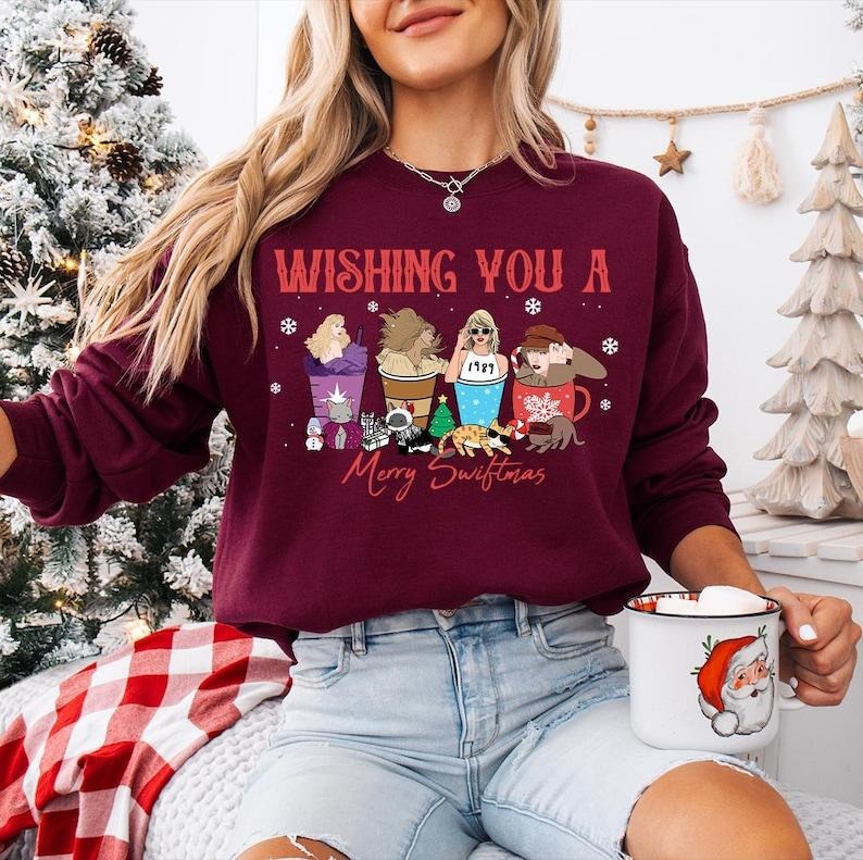 Wishing You a Merry Christmas , Xmas Sweatshirt, Music Fan Christmas Gift T-Shirts, Hoodie | UrbanDripWear.com