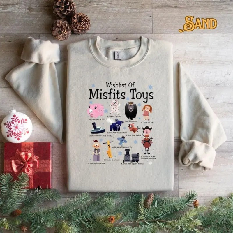 Wishlist of Misfits Toys Sweatshirt  Misfit Toys Christmas SweatShirt, A Bit Of A Misfit Sweatshirt, Christmas Sweatshirt...