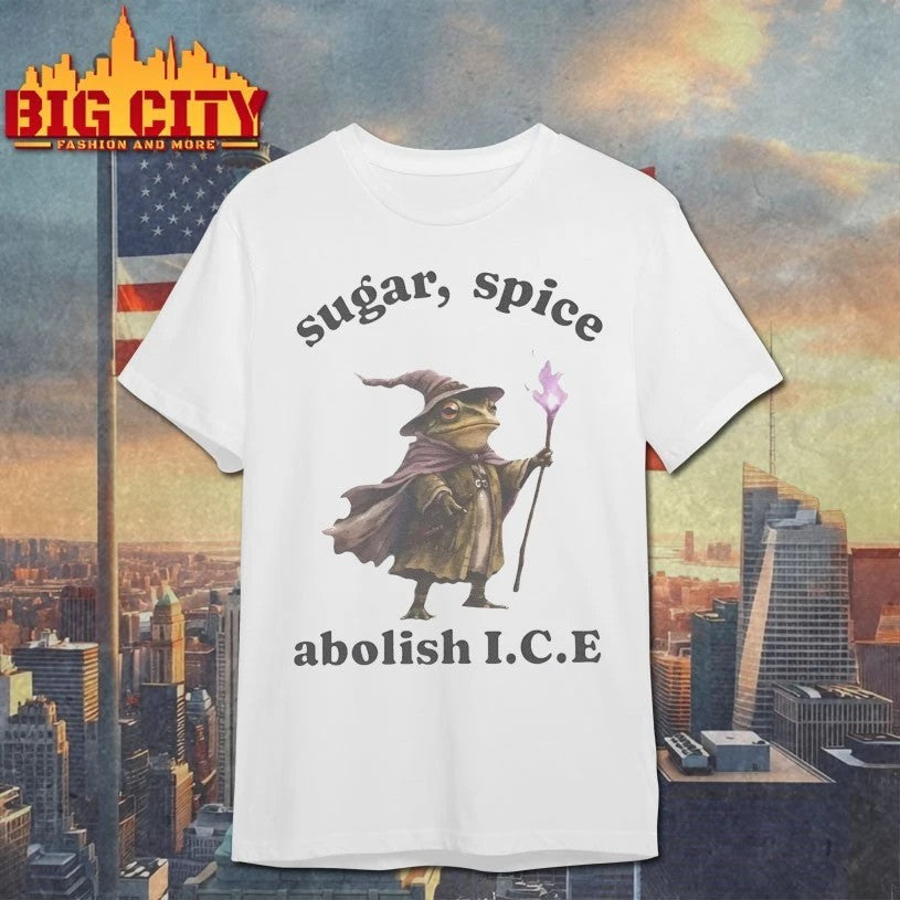 Wizard Frog Sugar & Spice Abolish ICE 2026 t-shirt