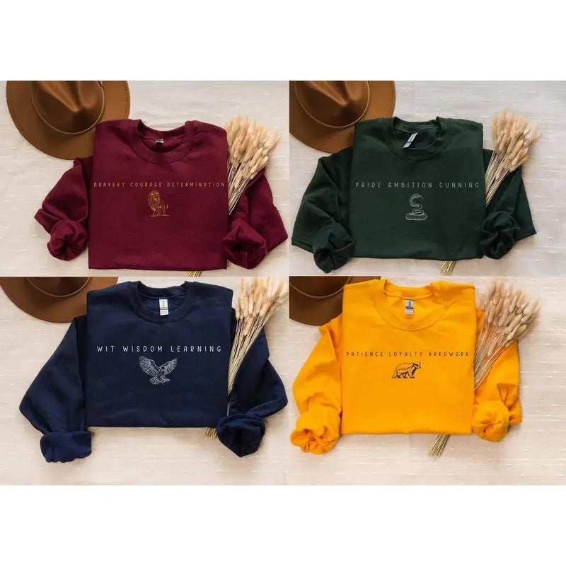Wizarding School House Sweatshirt, HP House Sweatshirt, Universal Vacation Sweatshirt, Wizard World Gift, Wizard House...