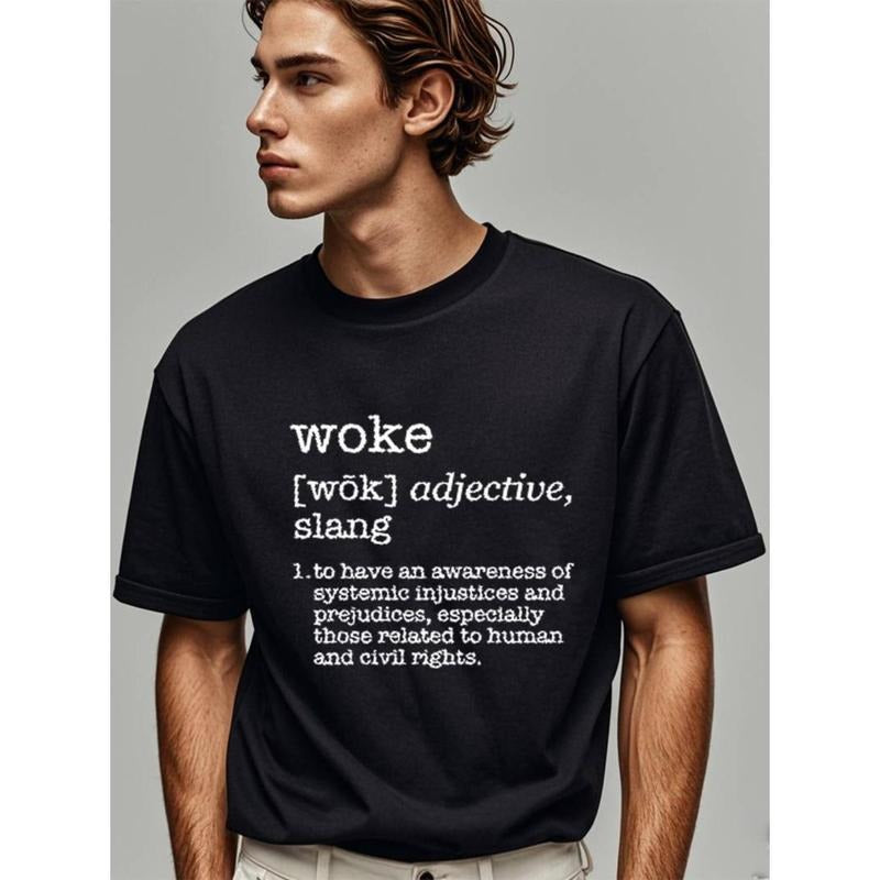 Woke T-Shirt, Woke Definition Shirt, Social Justice Shirt, Men's T Shirts, Going Out, Gym-Friendly, Running, Sports Tees...