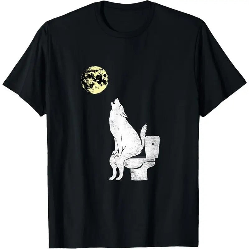 Wolf on the toilet gift T-Shirt Made in USA Hoodie, Sweatshirt | UrbanDripWear.com