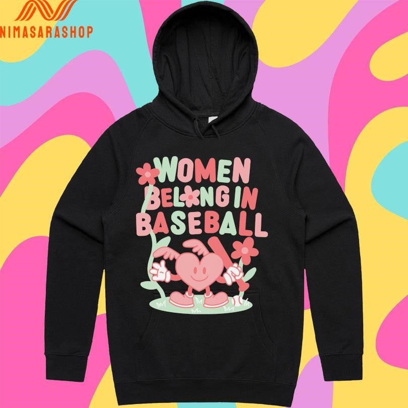 Women Belong In Baseball Heart 2026 Shirts