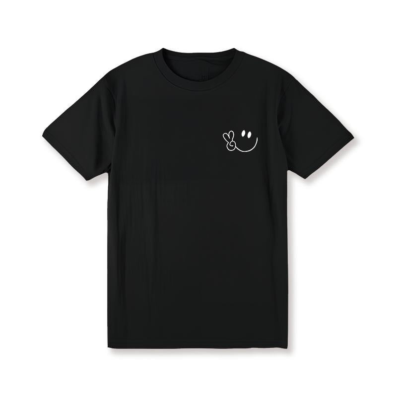 Women'S Casual Short Sleeve T-Shirt with joyful Face Print - Soft, Perfect for Summer Fashion