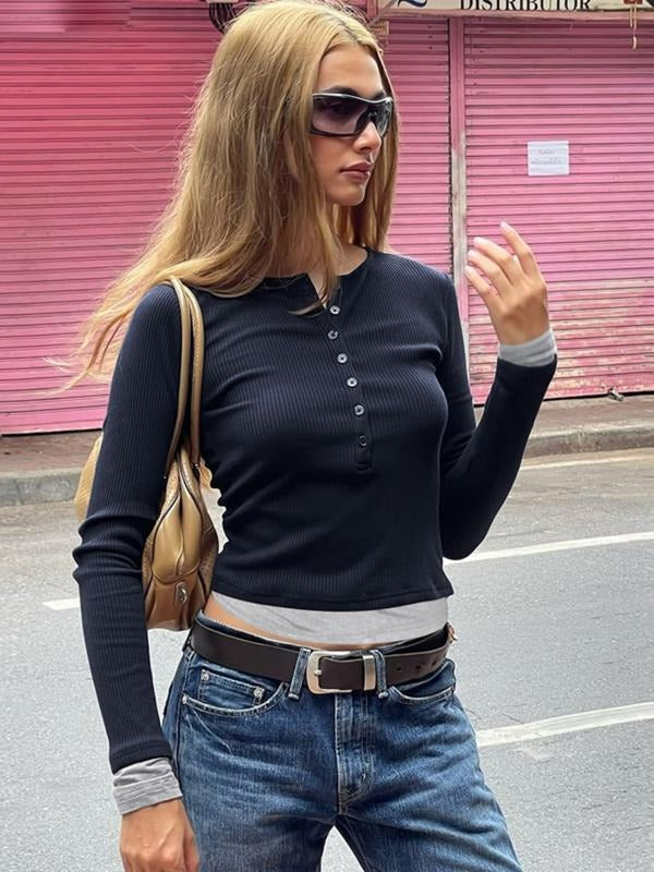 Women Spring Autumn Long Sleeve Basic T Shirt Tops Tee style 02 Hoodie, Sweatshirt | UrbanDripWear.com