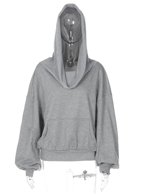 Women Spring Autumn Long Sleeve Hooded Basic Casual Fitted Pullover T Shirt Tops Hoodie Sweatshirt | UrbanDripWear.com
