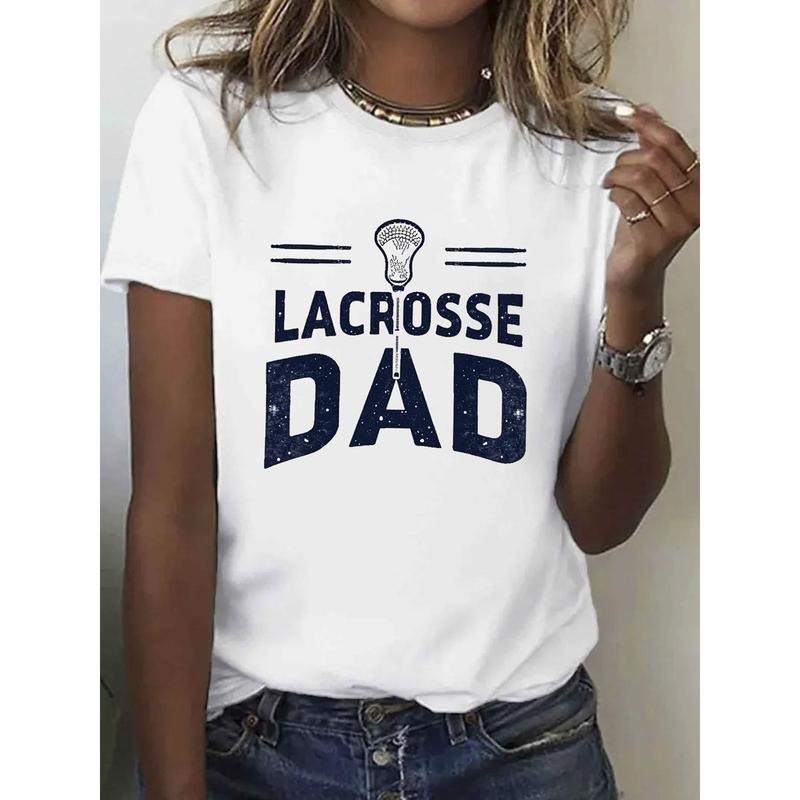 Women's 100% Cotton Hockey Dad Graphic T-Shirt