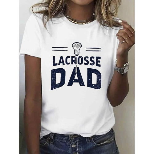 Women's 100% Cotton Hockey Dad Graphic T-Shirt