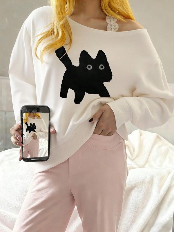 Women's Asymmetrical Hooded Sweatshirt, Casual Comfortable Style for Home and Outdoor, Trendy Campus Fashion with Soft...
