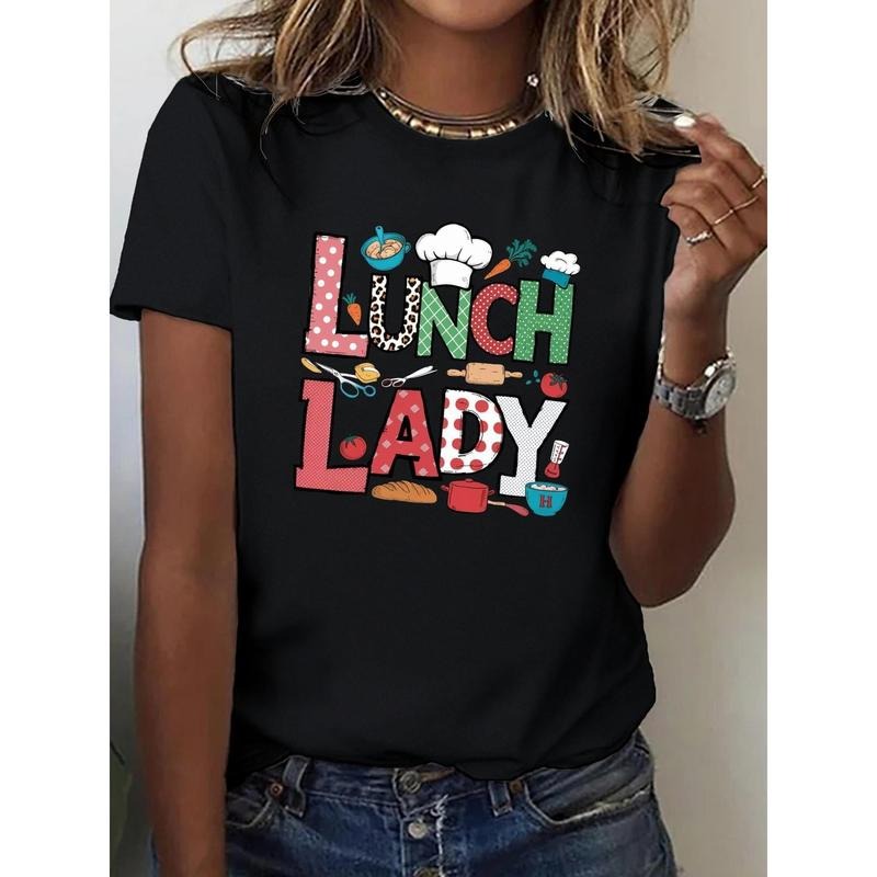 Women's Black  Graphic T-Shirt