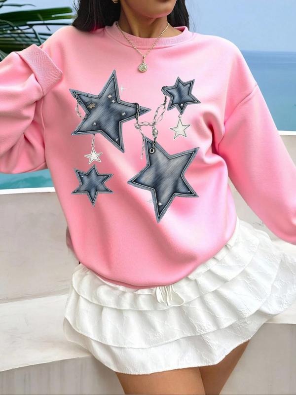 Women's Cartoon Coraline Graphic Print Crew Neck Sweatshirt, Loose-Fit Casual Long Sleeve Pullover, Fall & Winter Daily...