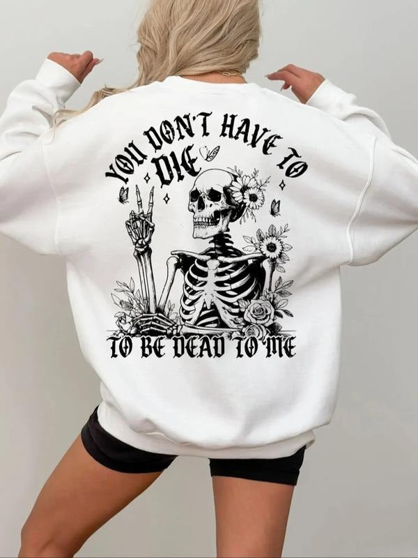Women's Cartoon Coraline Graphic Print Crew Neck Sweatshirt, Loose-Fit Casual Long Sleeve Pullover, Fall & Winter Daily...