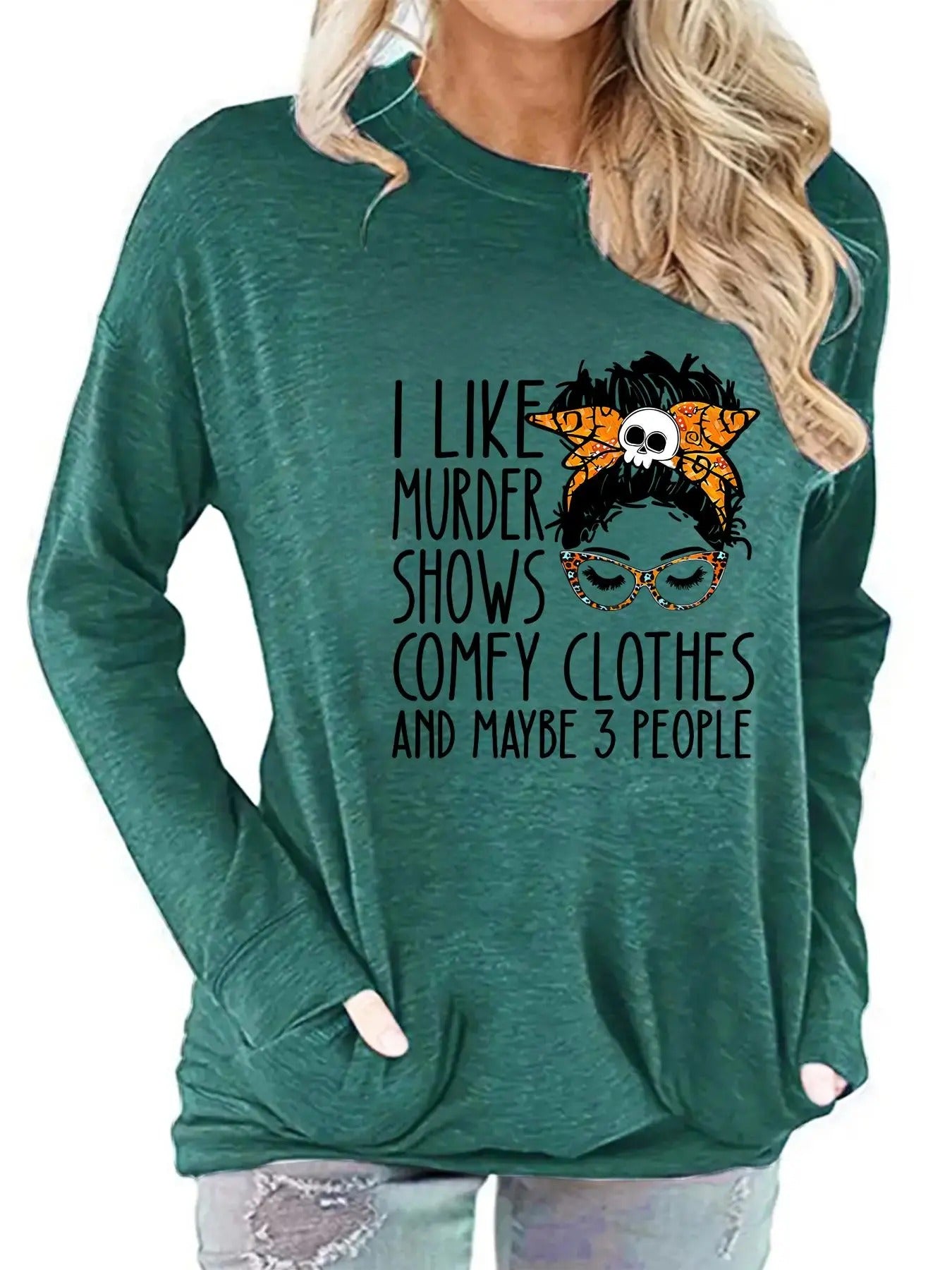 Women's Cartoon Figure Print Drop Shoulder Tee, Casual Letter Print Long Sleeve Round Neck T-Shirt for Summer, Fashion...