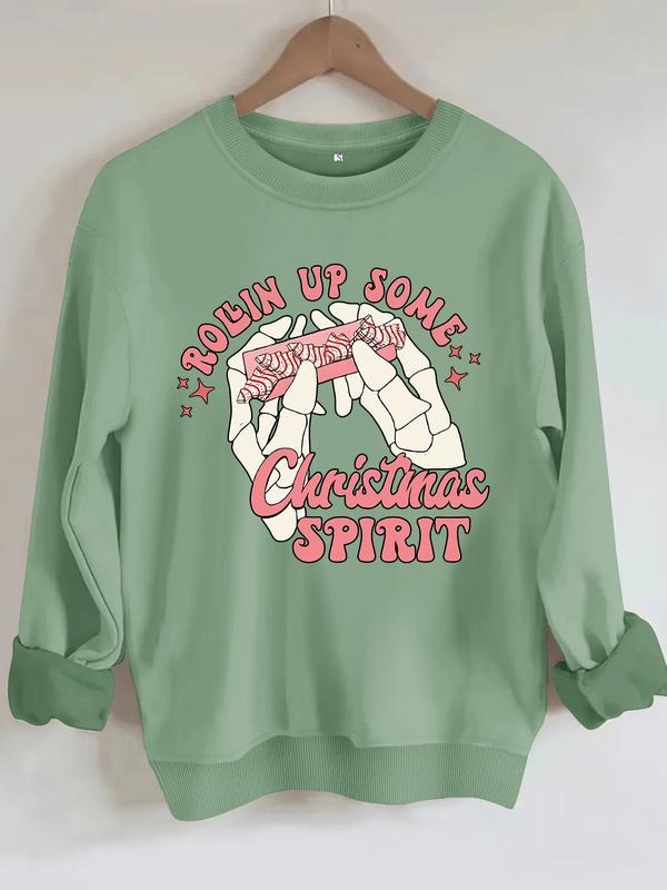 Women's Casual Christmas Pattern Pullover, Soft Long Sleeve Round Neck Sweatshirt, All-Season Comfort Clothing style 02...