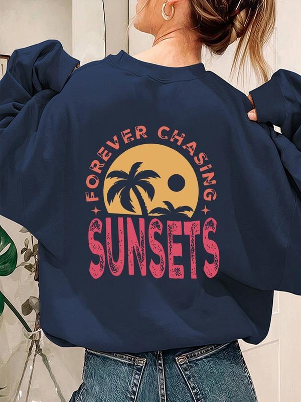 Women's Casual Fashion Graphic Pullover Sweatshirt, Soft Long Sleeve Round Neck, All-Season Comfortable Daily Wear...
