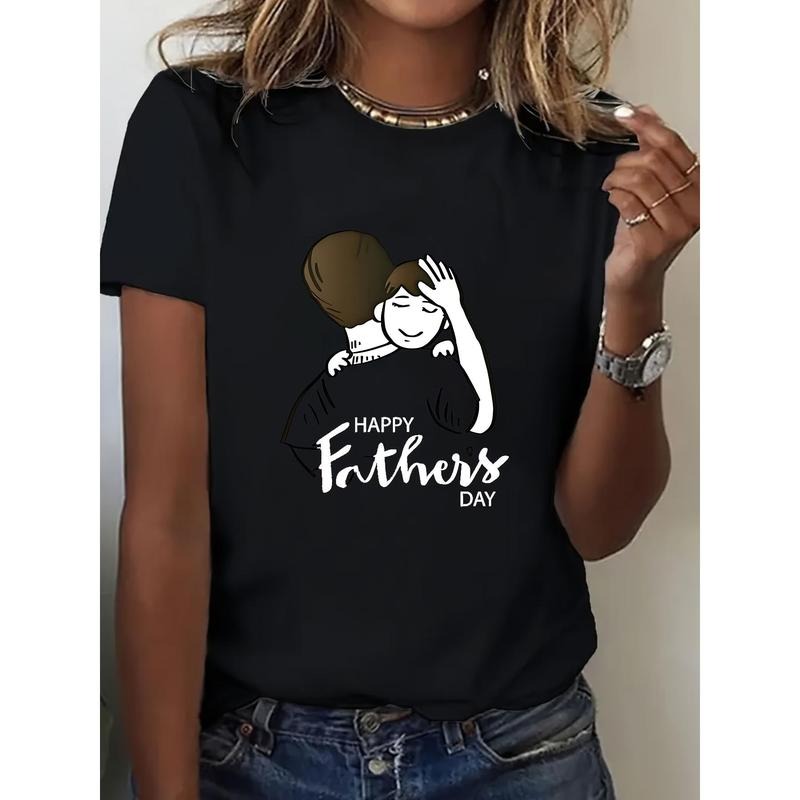 Women's Casual Father's Day Graphic T-Shirt