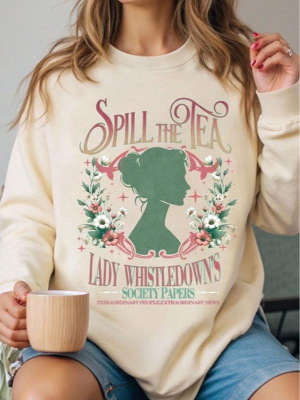 Women's Casual Floral Pattern Pullover Sweatshirt, Soft Long Sleeve Round Neck, All-Season Comfort, Durable Fabric...