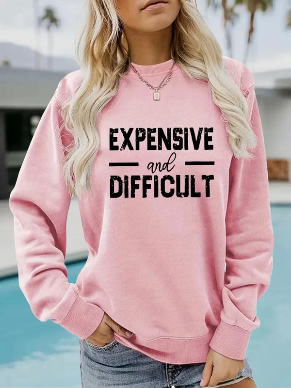 Women's Casual Graphic Pullover Sweater, Soft Long Sleeve Round Neck Sweatshirt, Comfortable Daily Wear style 05...