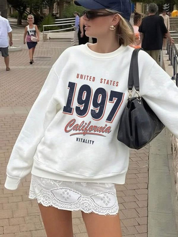Women's Casual Graphic Sweatshirt, Loose-Fit Round Neck Pullover, Winter Fashion Kint Fabric, Multifunctional and Stylish...
