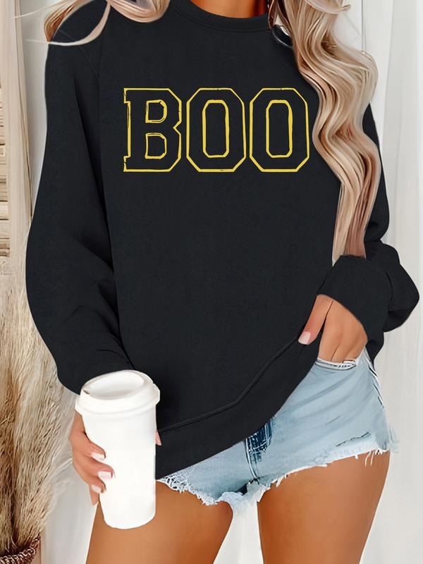 Women's Casual Halloween Sweatshirt, Soft Long Sleeve Round Neck Pullover, Comfortable Daily Wear, Durable Fabric...