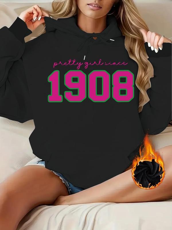 Women's Casual Hooded Sweatshirt with Front Pocket, Loose Fit Thick Fabric Pullover for Fall & Winter T-Shirts, Hoodie