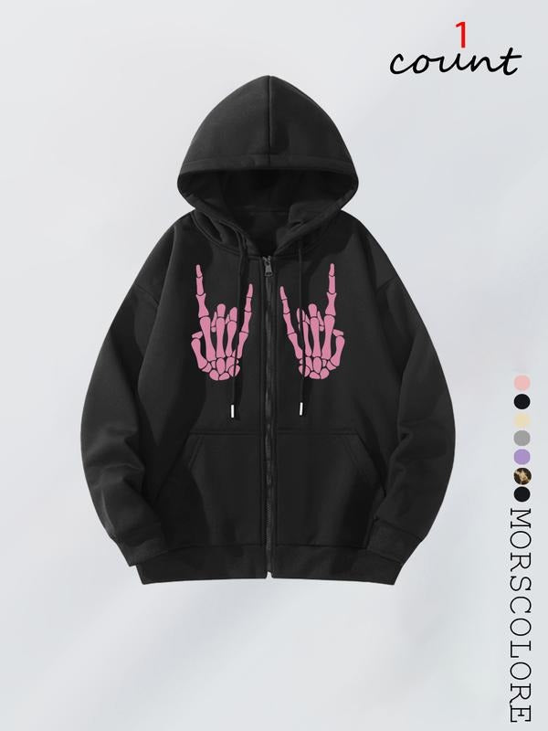 Women's Casual Hooded Sweatshirt, Loose-Fit Long Sleeve Pullover, Fall & Winter Fashion, Comfortable Daily Wear, Warm &...