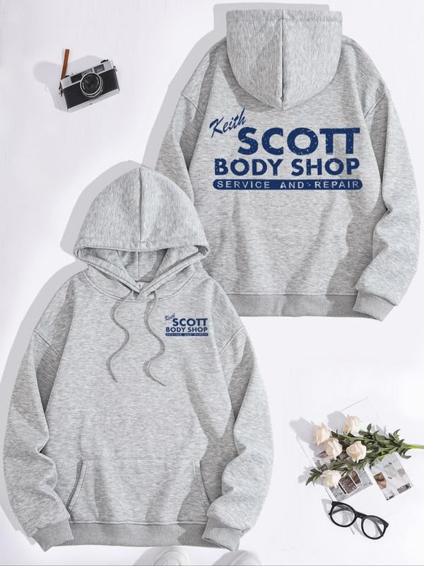 Women's Casual Keith Scott Hooded Sweatshirt, Loose Fit Fleece Pullover with Front Pocket, Fall & Winter Jumper T-Shirts,...