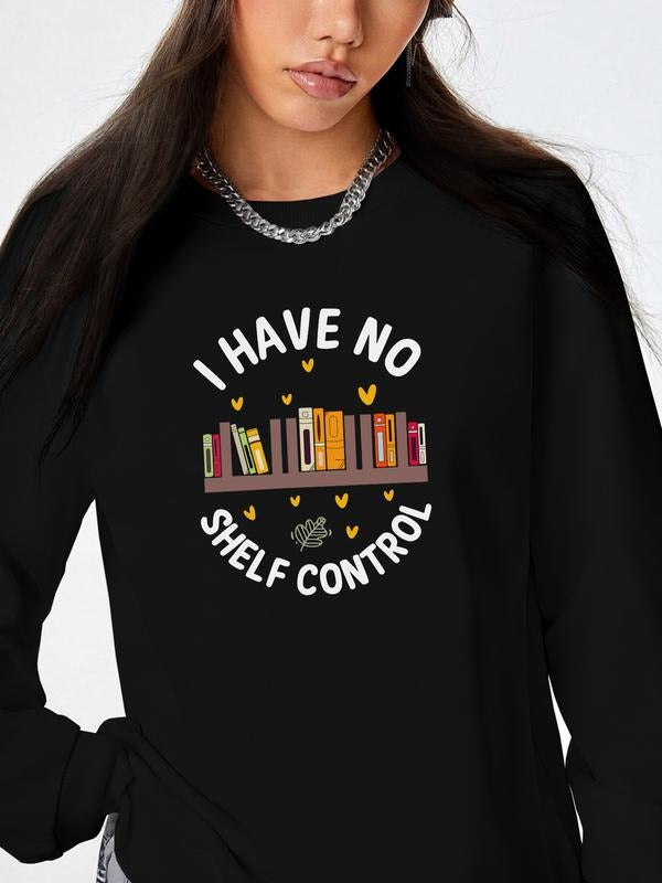 Women's Casual Letter Heart Print Long Sleeve Round Neck Pullover Sweatshirt, Available in 7 Colors, Perfect for Fall &...