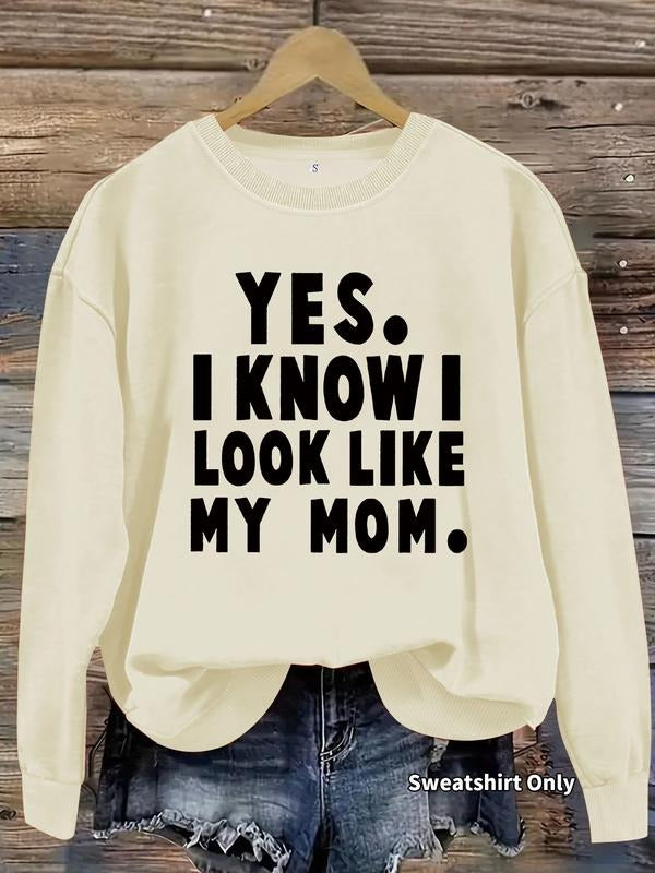 Women's Casual Letter Pattern Hoodie, Soft Long Sleeve Round Neck Sweatshirt, All-Season Comfort, Durable Fabric style 03...