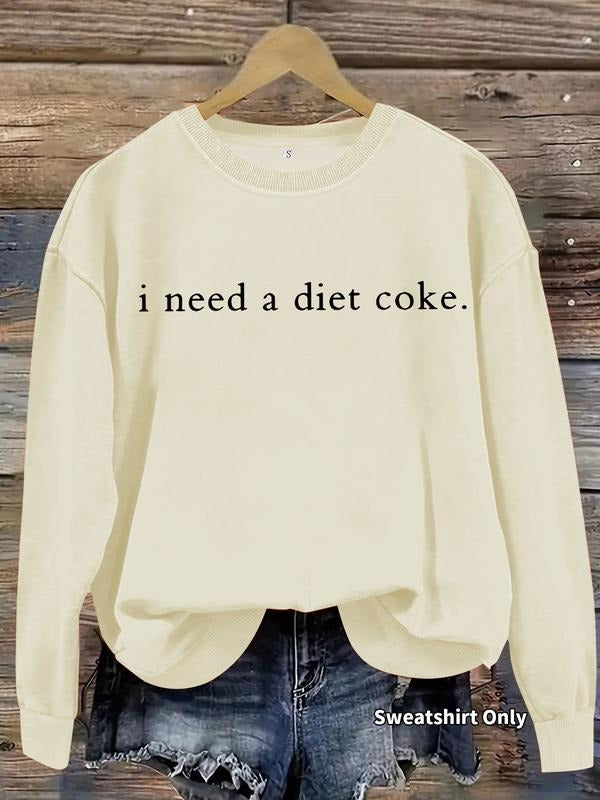 Women's Casual Letter Pattern Pullover Sweatshirt, Soft Long Sleeve Round Neck, All-Season Comfort, Durable Fabric style...