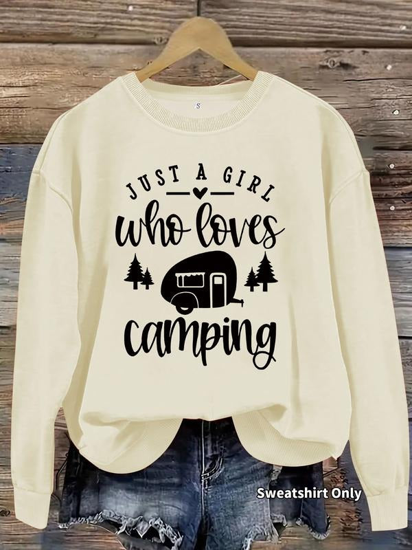 Women's Casual Letter Print Hoodie, Soft Long Sleeve Round Neck Sweatshirt, All-Season Comfort, Durable Fabric style 02...