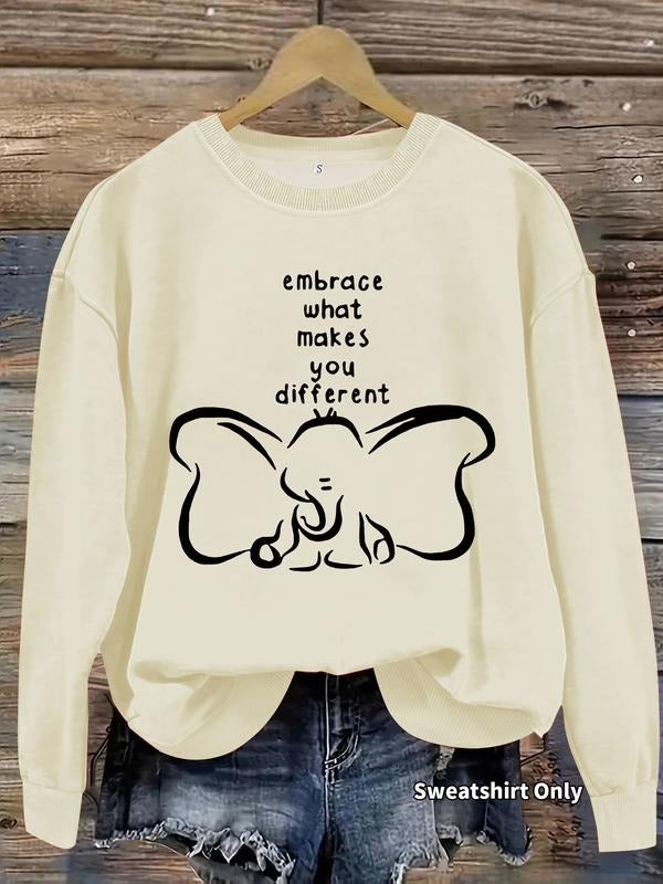 Women's Casual Letter Print Pullover Sweater, Soft Long Sleeve Round Neck Sweatshirt, Comfortable Daily Wear style 02...
