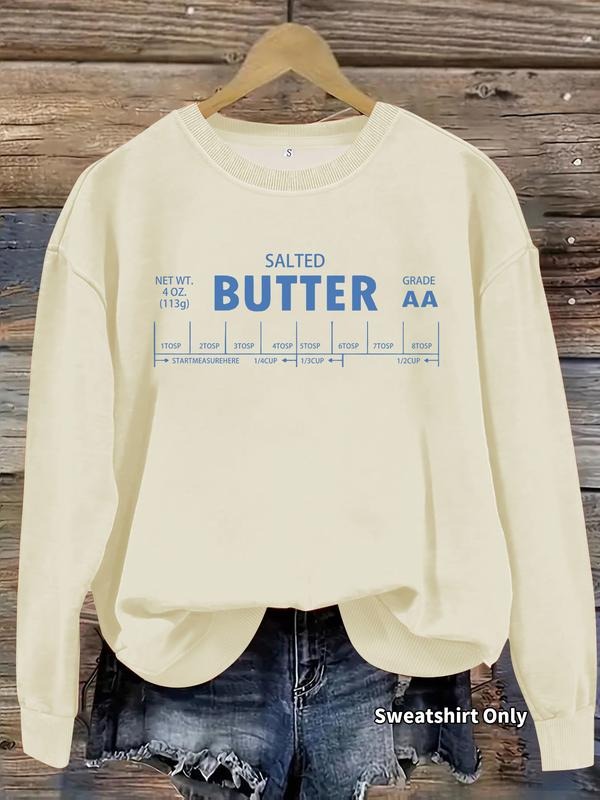 Women's Casual Letter Print Pullover Sweater, Soft Long Sleeve Round Neck Sweatshirt, Comfortable Daily Wear style 18...