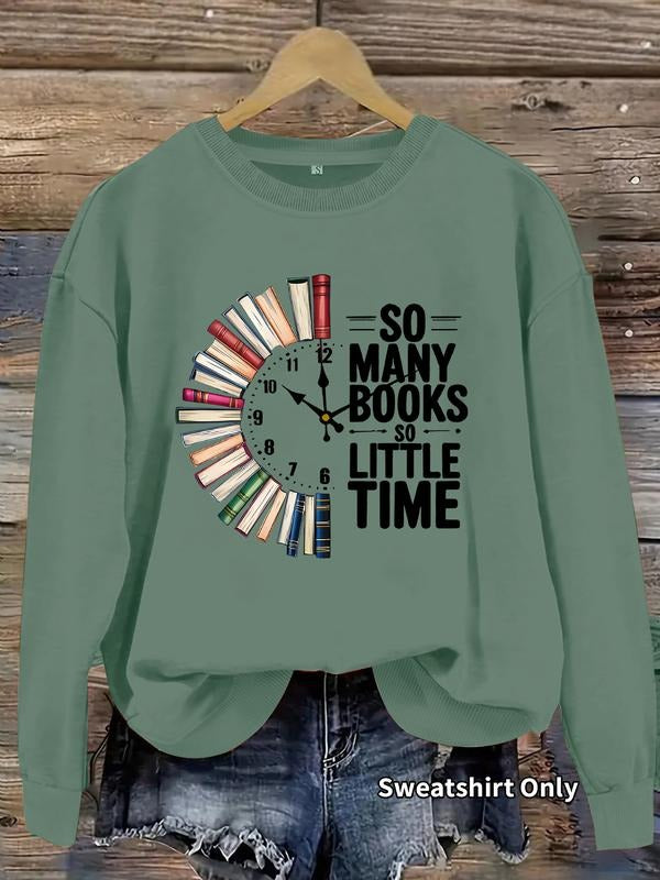 Women's Casual Letter Print Round Neck Sweatshirt, Fall & Winter Fitted Pullover, Graduation Teacher Back-To-School Top...