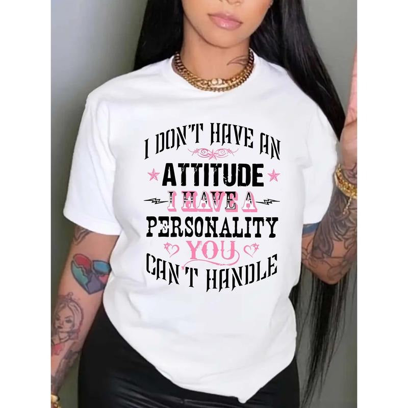 Women's Casual Letter Print T-Shirt