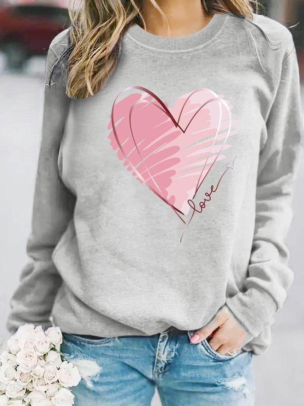 Women's Casual Long Sleeve Round Neck Coffee Print Sweatshirt for Fall & Winter, Fitted Lightweight Knit Pullover for...