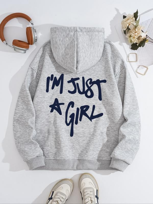 Women's Casual Loose-Fit Hooded Sweatshirt with Pockets, Fall & Winter Thick Knit Pullover, Ribbed Cuffs Design T-Shirts,...