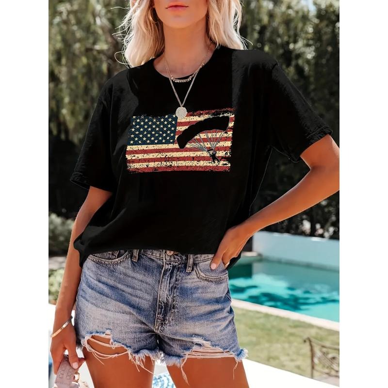 Women's Casual Loose Fit Short Sleeve T-Shirt