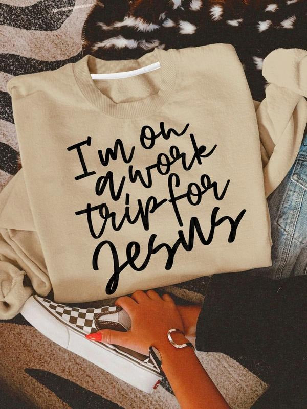Women's Casual Loose-Fitting Sweatshirt, Fall & Winter Fashion Letter Print, Comfortable Round Neck Pullover, Stylish...