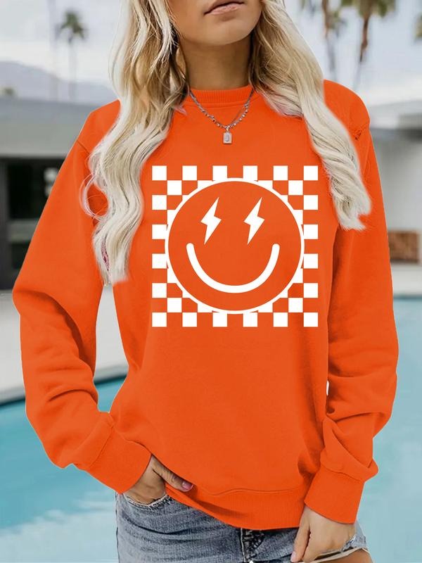 Women's Casual Mosaic Pattern Pullover Sweatshirt, Soft Long Sleeve Round Neck, All-Season Comfort, Durable Fabric...