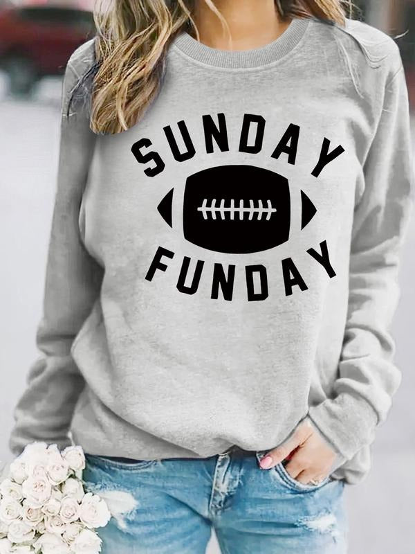 Women's Casual Olive Letter Print Pullover Sweater, Soft Long Sleeve Round Neck Sweatshirt, All-Season Wear, Graphic...