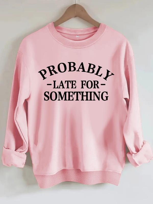 Women's Casual Probably Pattern Pullover Sweatshirt, Soft Long Sleeve Round Neck, All-Season Comfort, Durable Fabric...