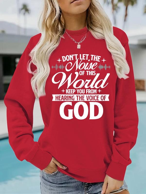 Women's Casual Pullover Sweatshirt with Inspirational Design, Soft Long Sleeve Crew Neck for All Seasons, Comfortable and...