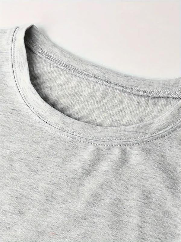 Women's Casual Round Neck Pullover Sweatshirt, Fashionable All Season Wear, Fun Letter Print Design, Perfect Gift Choice...