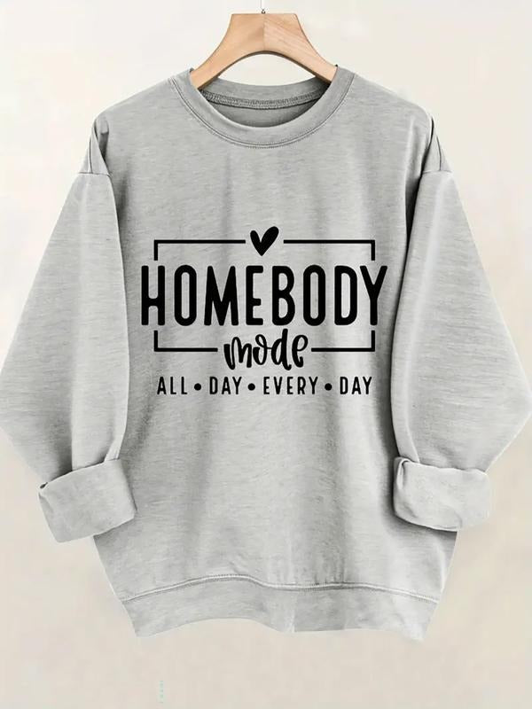 Women's Casual Round Neck Pullover Sweatshirt, Fun Letter Print Design, All Season Wearable, Perfect Gift Choice...
