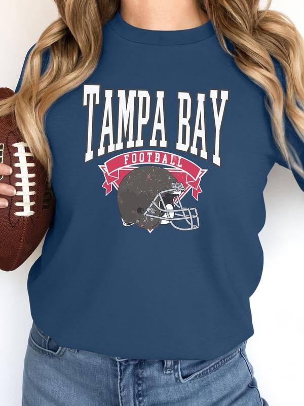 Women's Casual Rugby Print Long Sleeve Round Neck Pullover Sweatshirt, Fitted Moderate Fabric, Fall & Winter Fashion,...