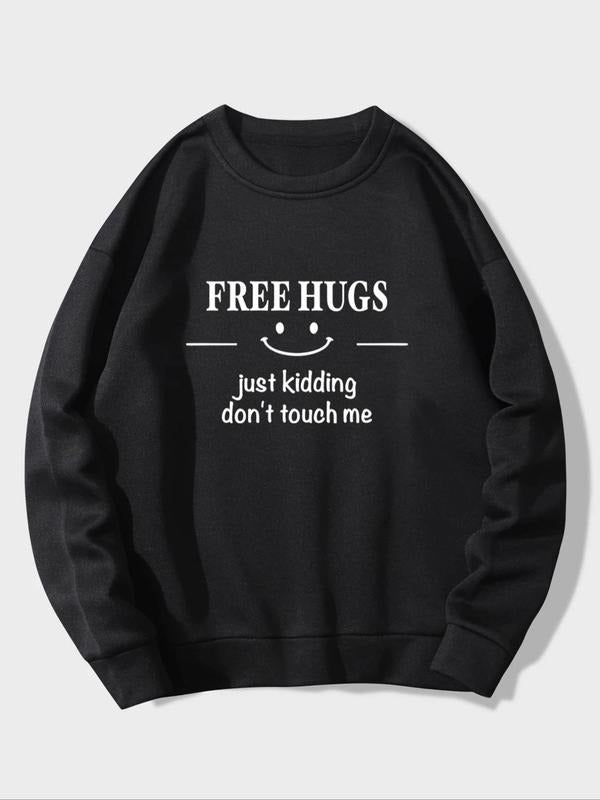 Women's Casual Slogan Graphic Drop Shoulder Round Neck Pullover, Fashion Casual Sweatshirt for Daily Oudoor Wear, Women...