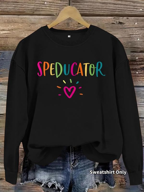 Women's Casual Sweatshirt with Colorful Geometric Pattern, Round Neck, Knit Fabric, All-Season Comfort T-Shirts, Hoodie