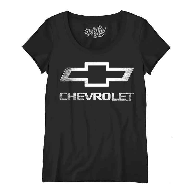 Women's Chevrolet Logo Scoopneck T-Shirt - Black Hoodie, Sweatshirt | UrbanDripWear.com
